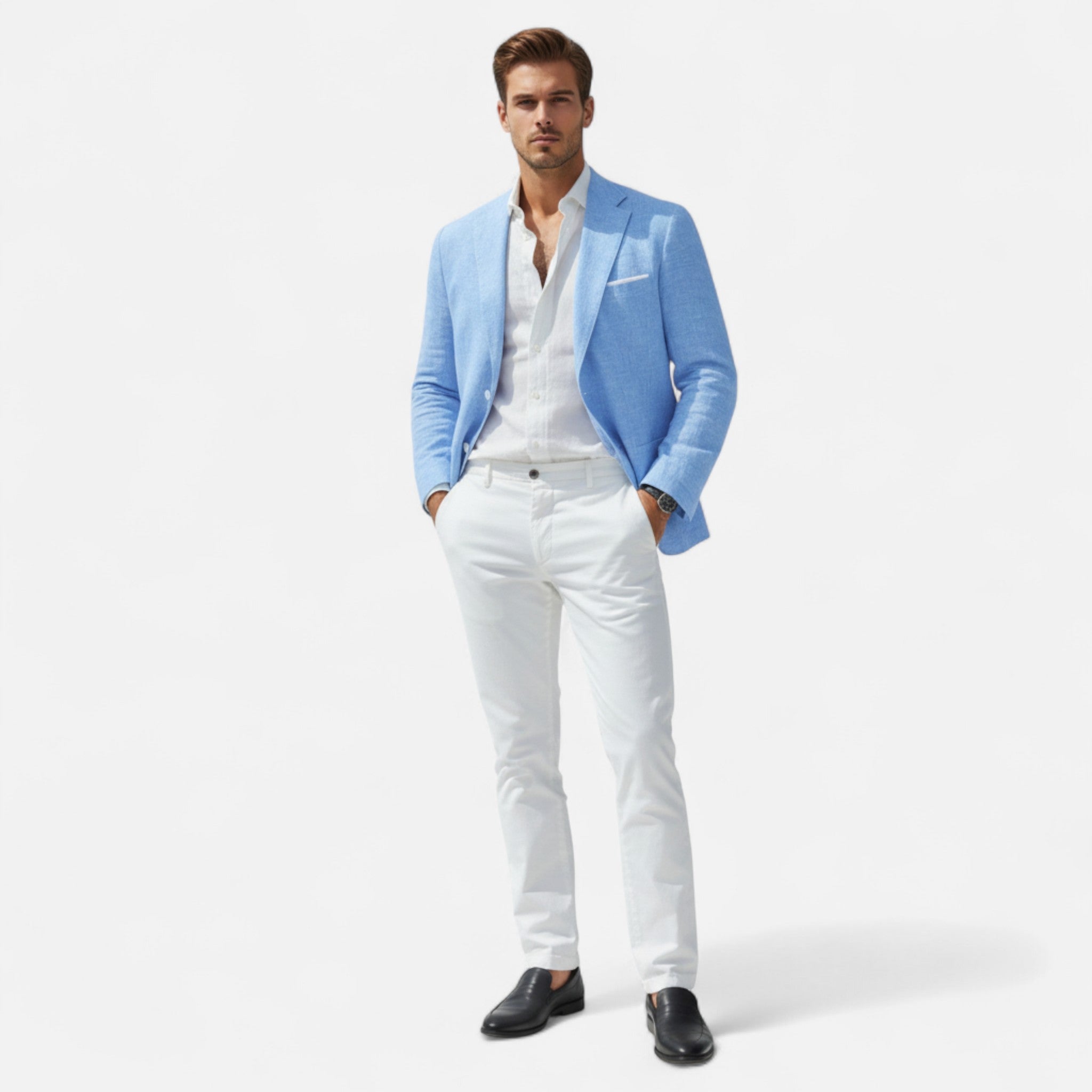 Valmonti | Men’s Blazer – Royal Single-Breasted Elegance