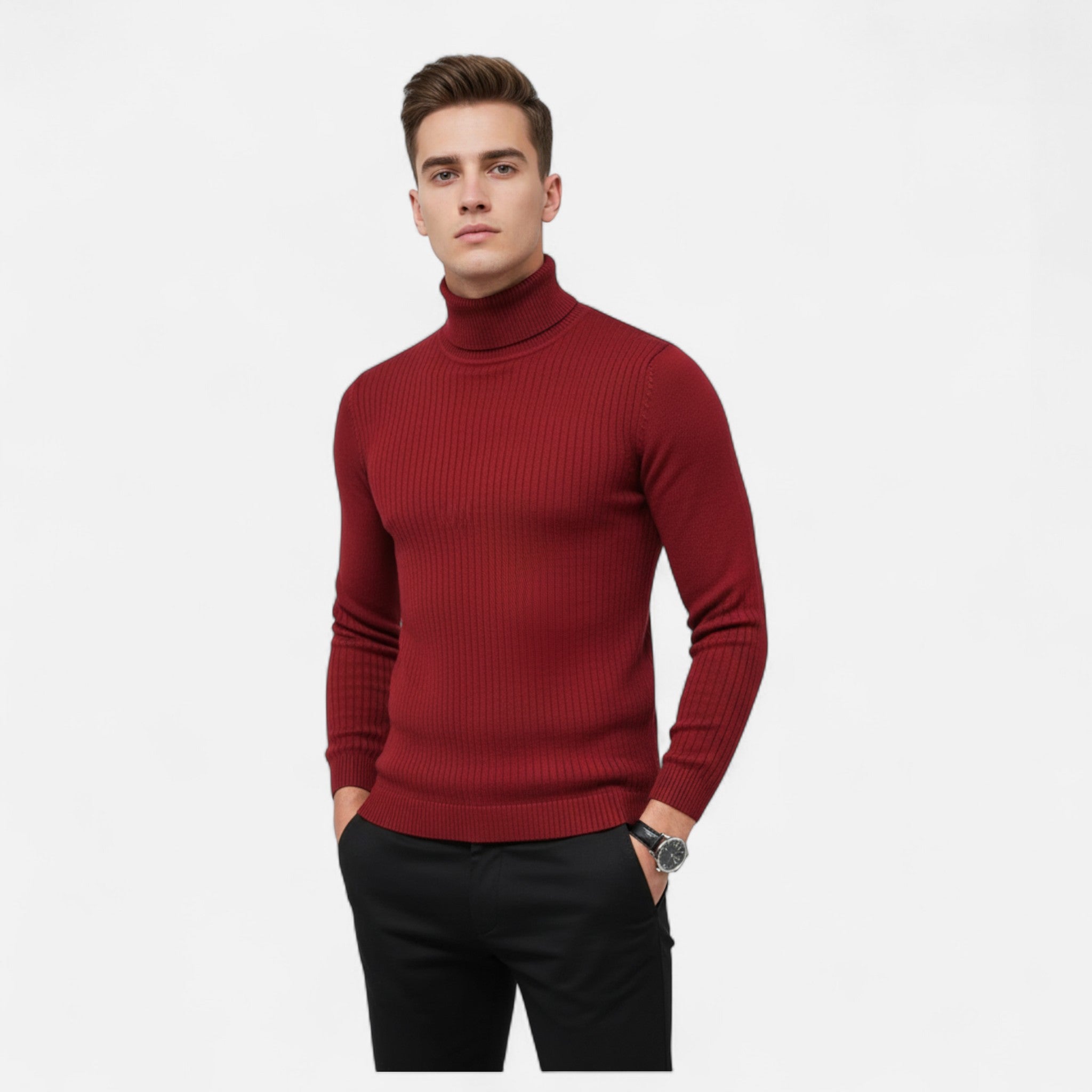 Valmonti | Men’s Casual Wool-Blend Pullover