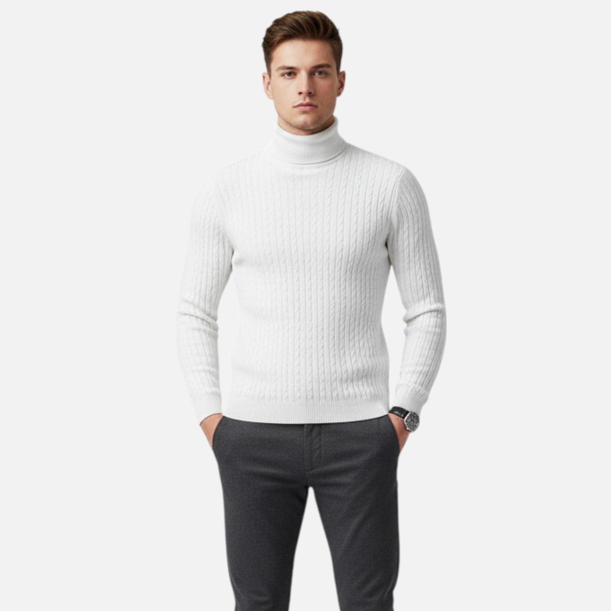 Valmonti | Men’s Wool High-Neck Pullover