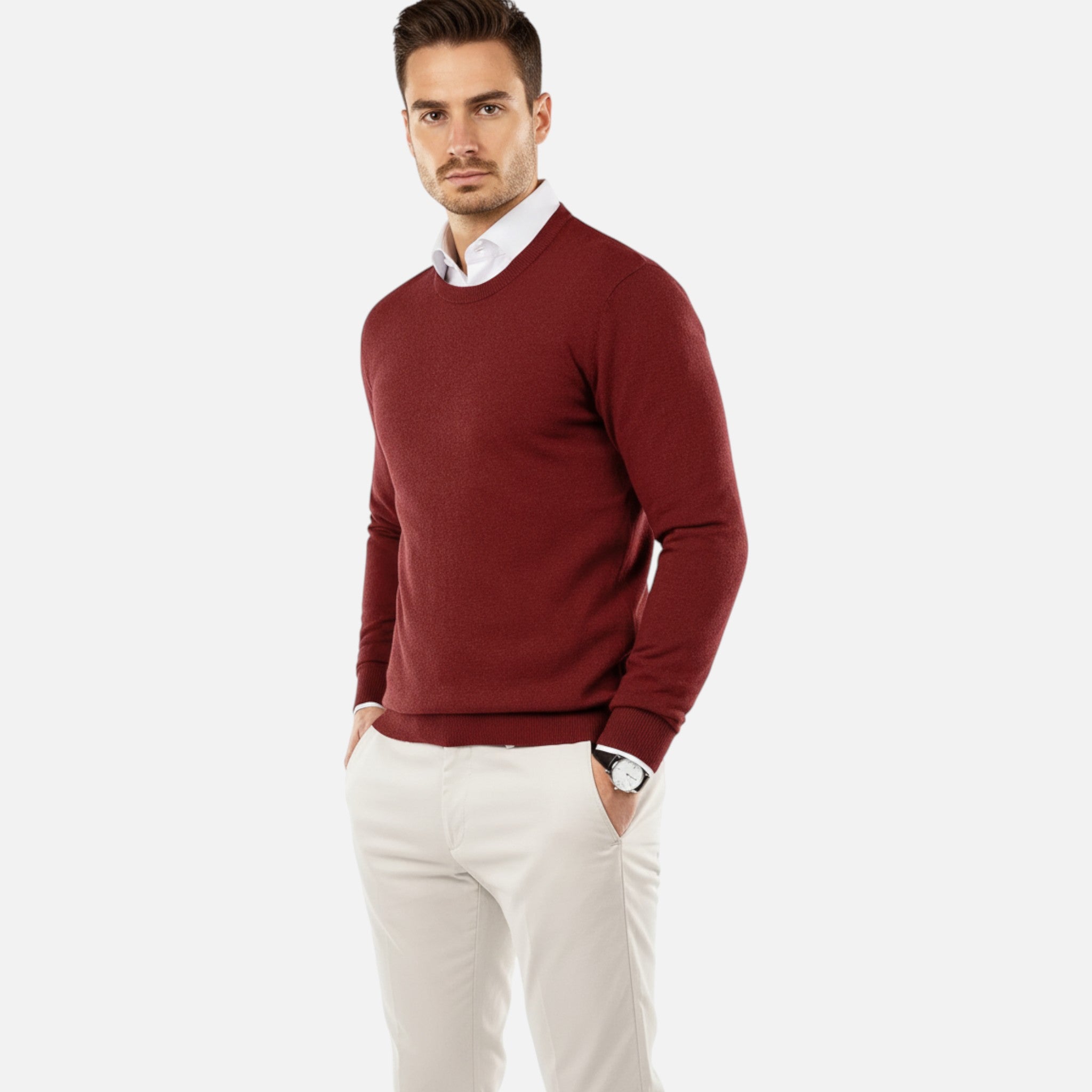 Valmonti | Men’s Round Neck Knit Sweater