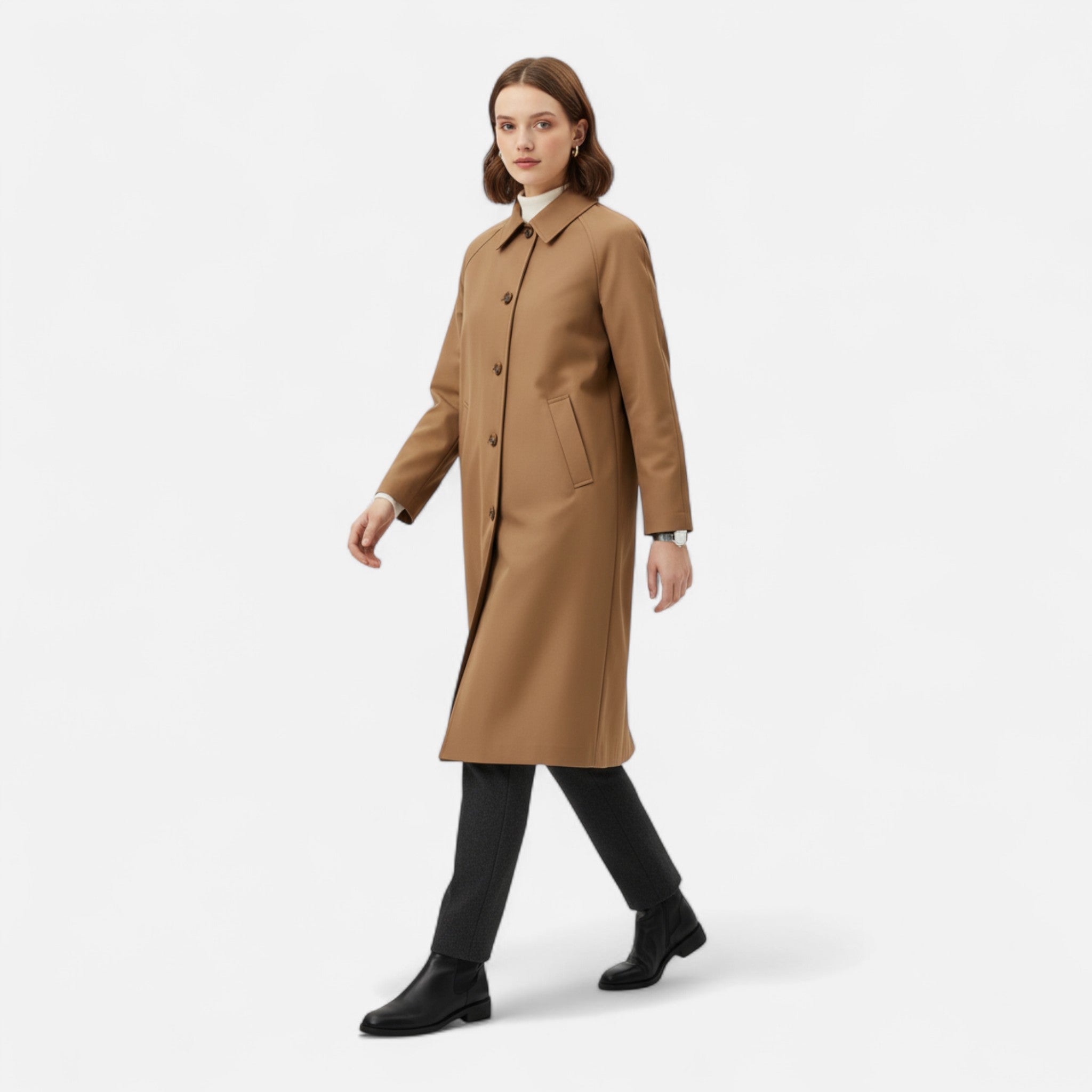 Valmonti | Women’s Long Trench Coat – Retro Heritage