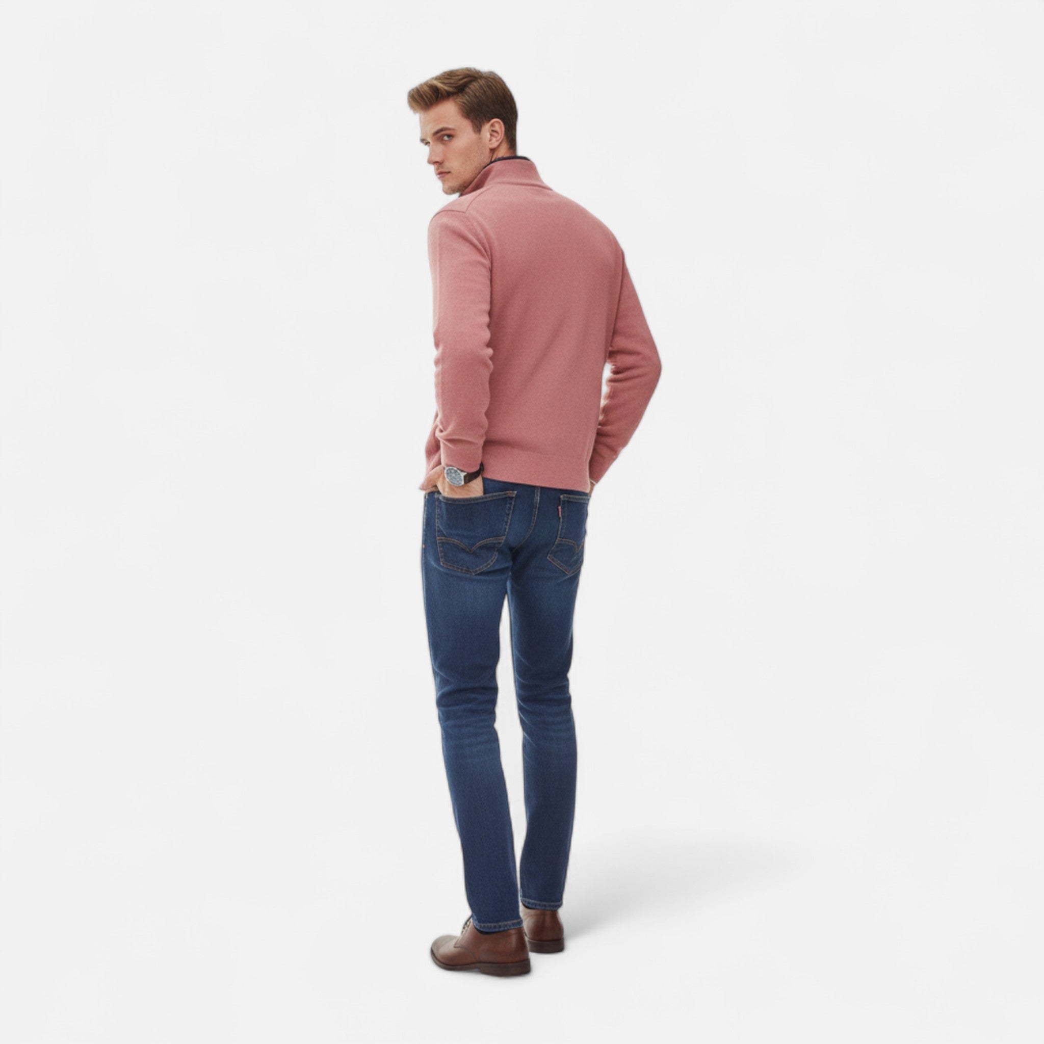 Valmonti | Men’s Sweater – Refined Zipper Elegance