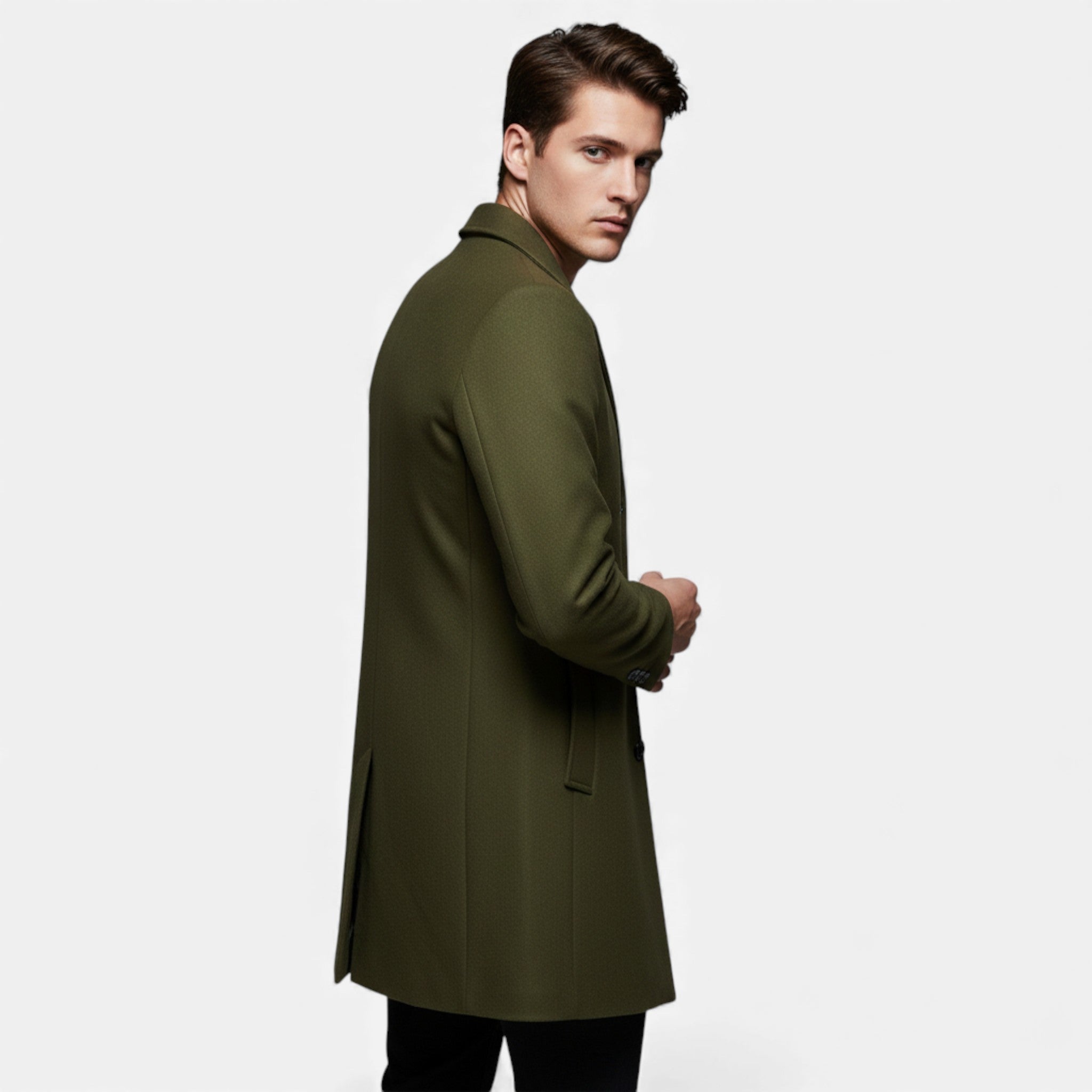 Valmonti | Men’s Wool Overcoat – Classic Business Coat