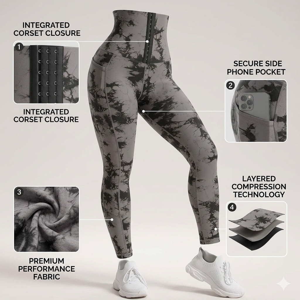 Women’s High Waisted Shapewear Leggings – Sculpting Stretch Comfortable Stylish Everyday Fit