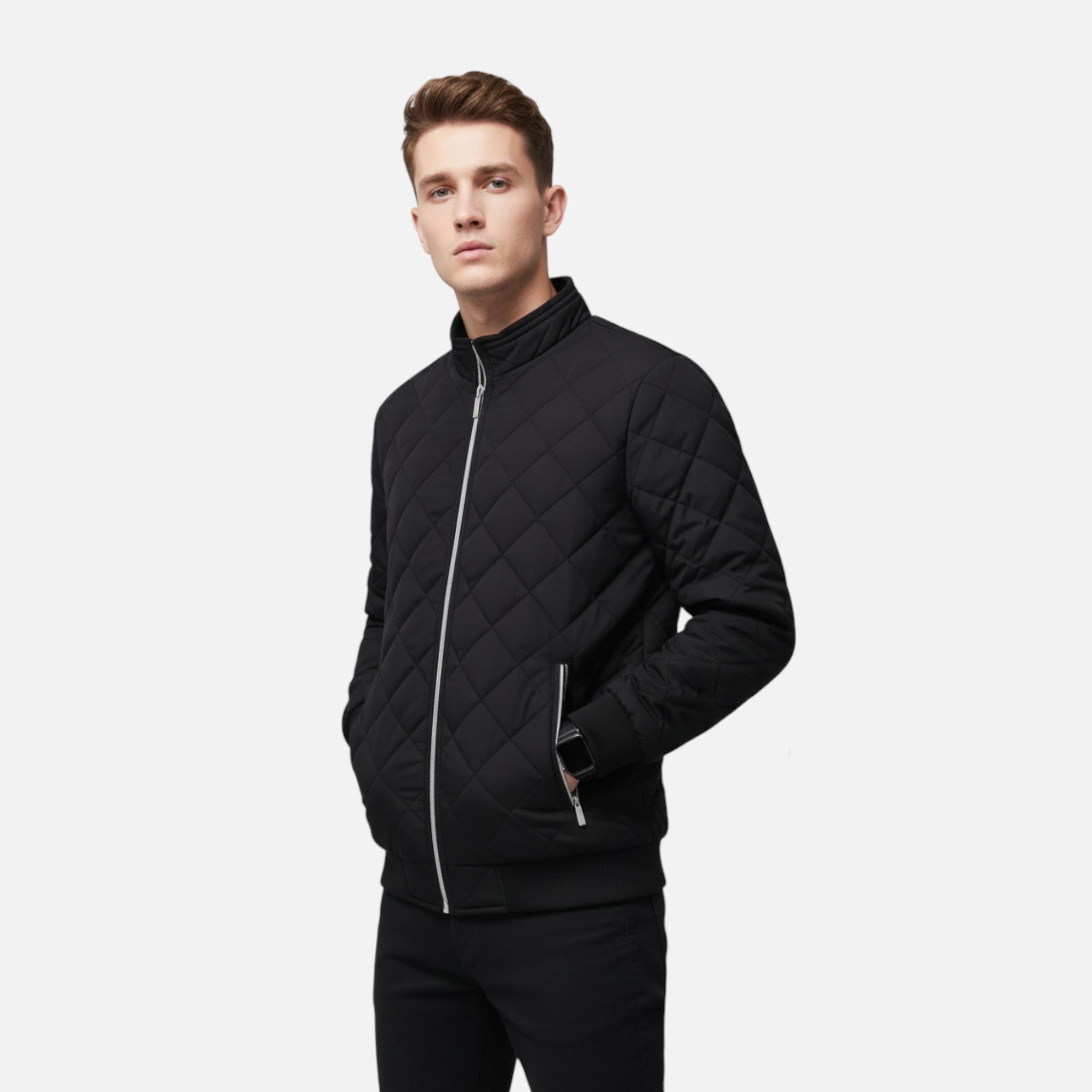 Valmonti | Men’s Quilted Fleece-Lined Winter Jacket