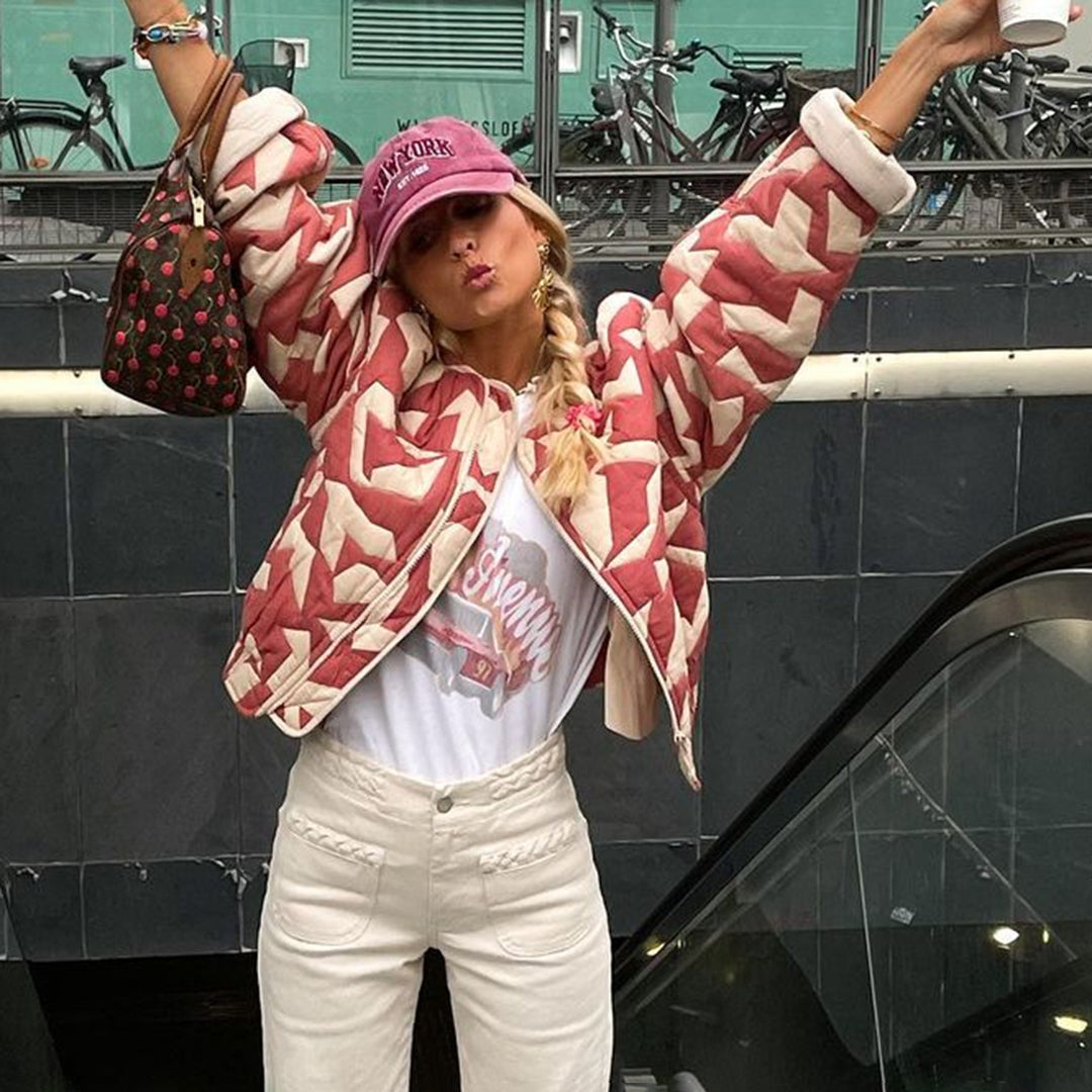 Women’s Floral Lightweight Jacket – Breathable Stylish Elegant Casual Comfortable Layering Everyday Outerwear