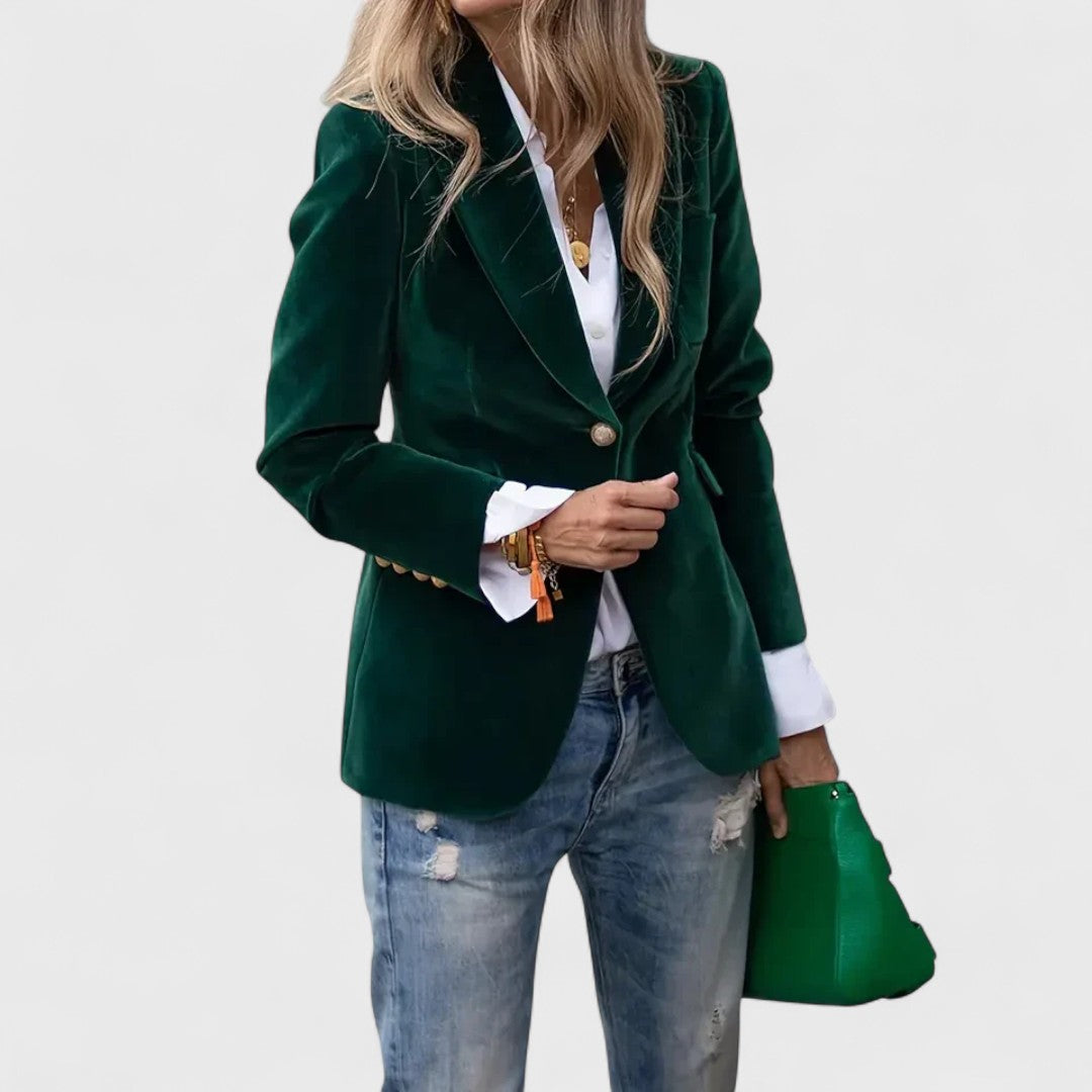Blazer sartoriale da donna a un bottone – Capo elegante da ufficio per tutto l’anno