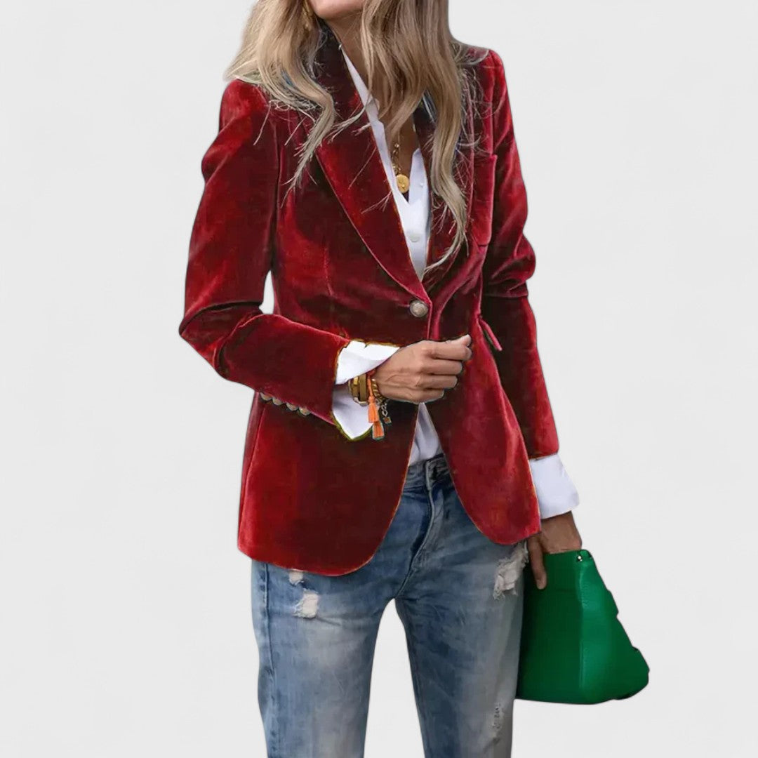 Blazer sartoriale da donna a un bottone – Capo elegante da ufficio per tutto l’anno