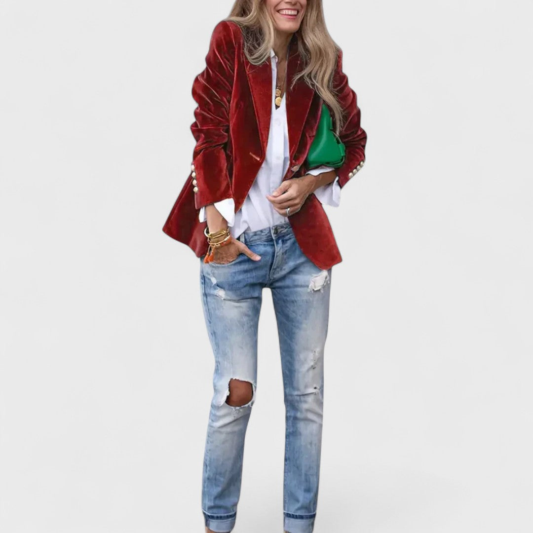 Blazer sartoriale da donna a un bottone – Capo elegante da ufficio per tutto l’anno