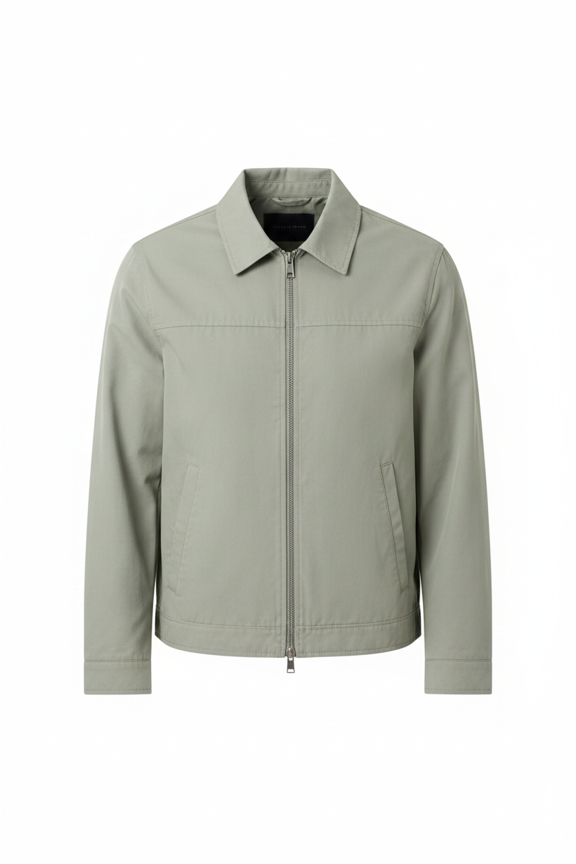 Harrington-Jacke für Herren mit Reißverschluss – Leichte Smart-Casual-Jacke für Frühling und Herbst