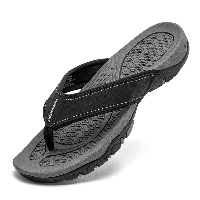 Men’s Outdoor Flip-Flops Cushioned Textured Summer Sandals