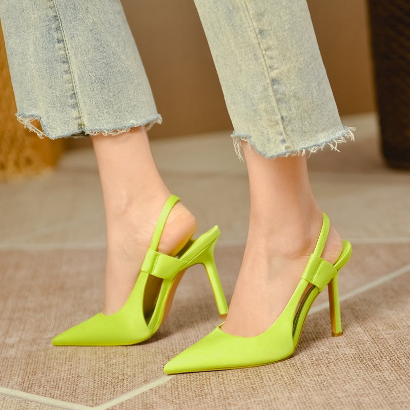 Women’s Pointed Slingback Pumps Slim Stiletto Heel