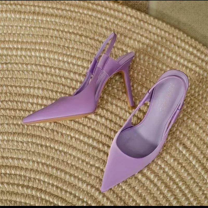 Women’s Pointed Slingback Pumps Slim Stiletto Heel