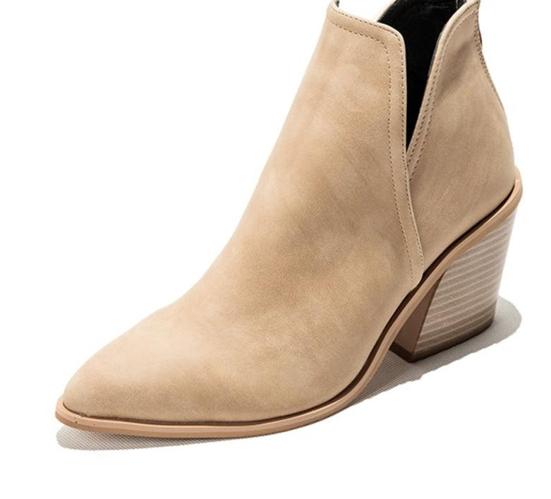 Botins de cowboy com salto para mulher – Estilo western estampado com salto grosso para o dia a dia casual e serões