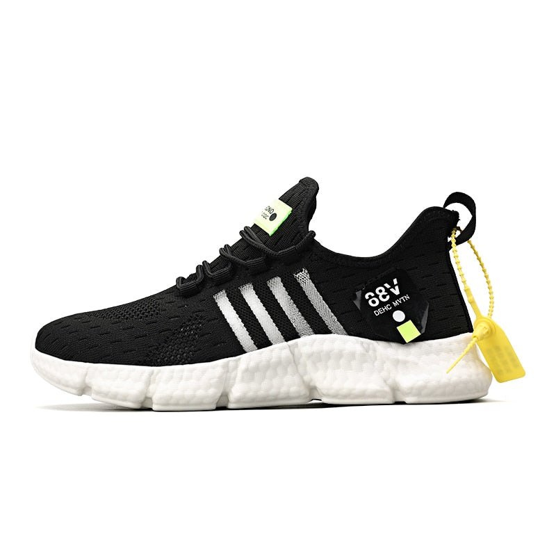 Men’s Lightweight Running Sneakers Breathable Mesh Lace Up Cushioned Sport Trainers