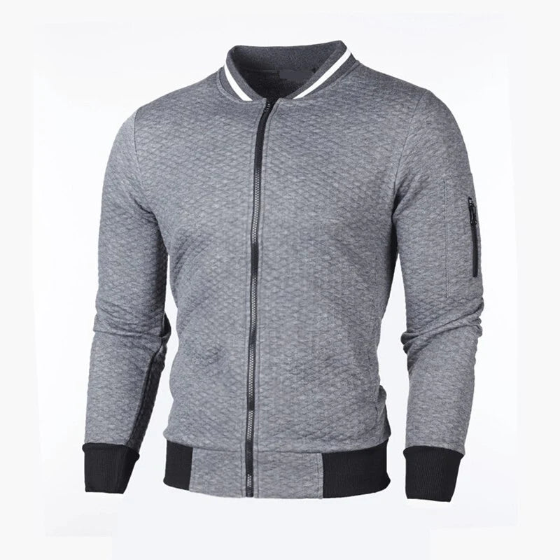 Men’s Modern Casual Jacket – Minimalist Zip-Up Jacket for Stylish Everyday and Smart Casual Wear