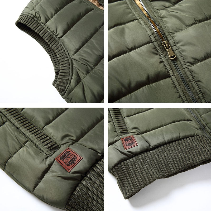 Gilet imbottito da uomo con fodera in pelliccia – Gilet invernale termico per vestirsi a strati all’aperto
