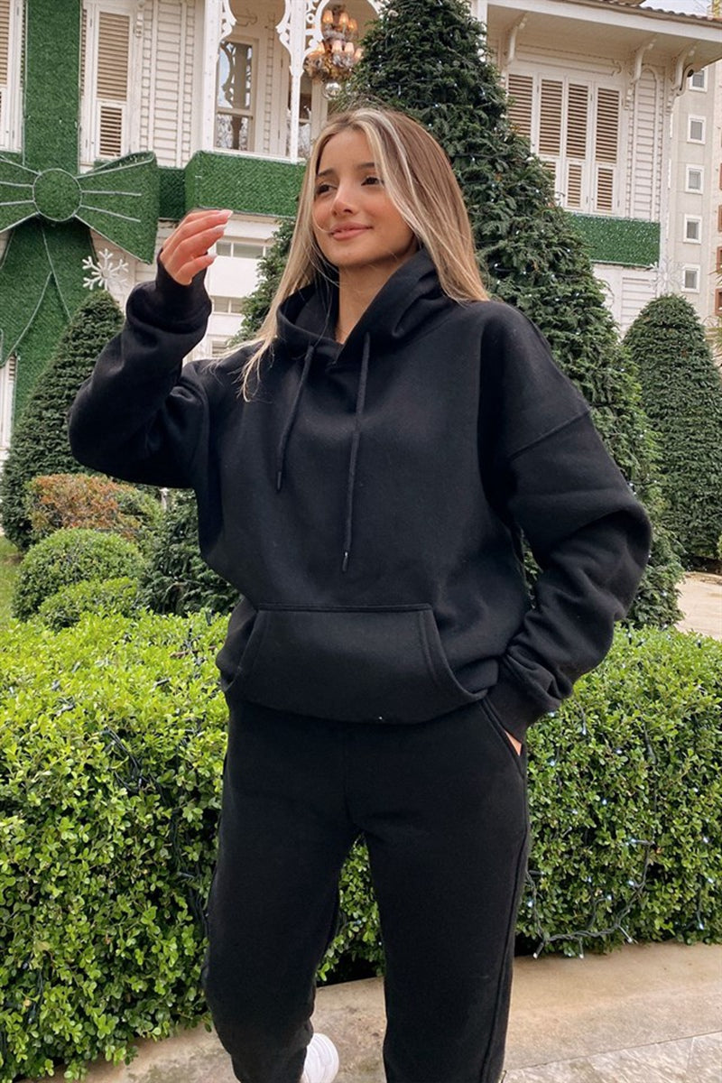 Completo felpa con cappuccio e pantaloni da donna – Morbido, comodo, traspirante, casual, lounge, quotidiano