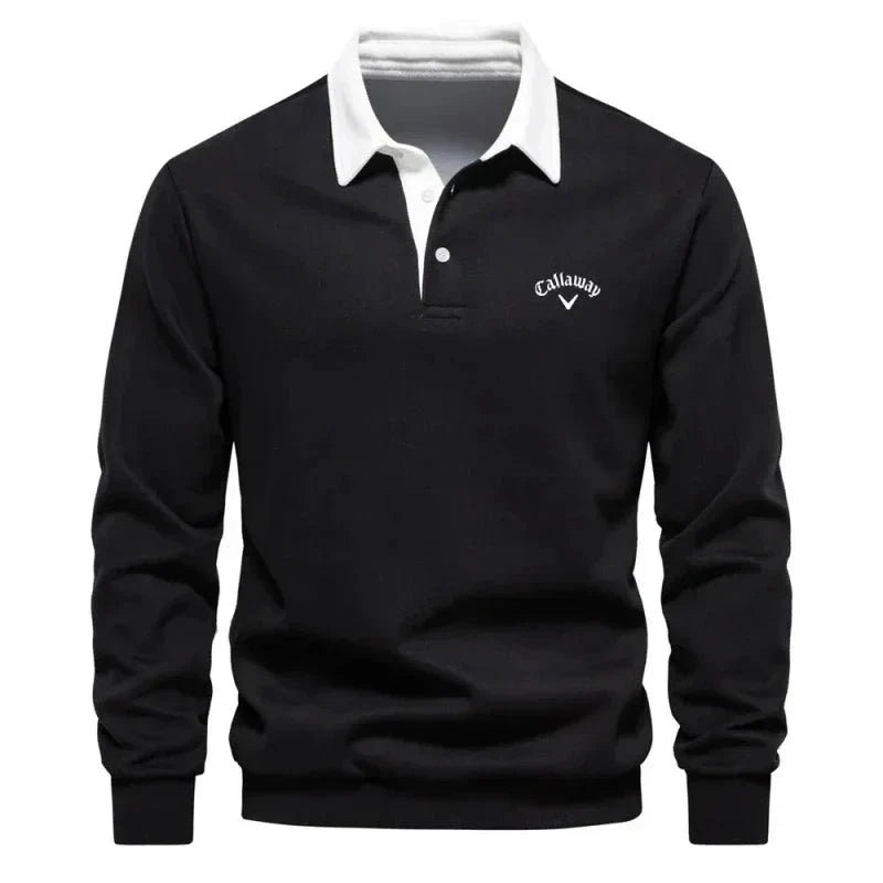 Pull en maille ajusté pour homme, en mélange de coton, avec col contrastant – respirant, idéal pour une tenue chic et décontractée