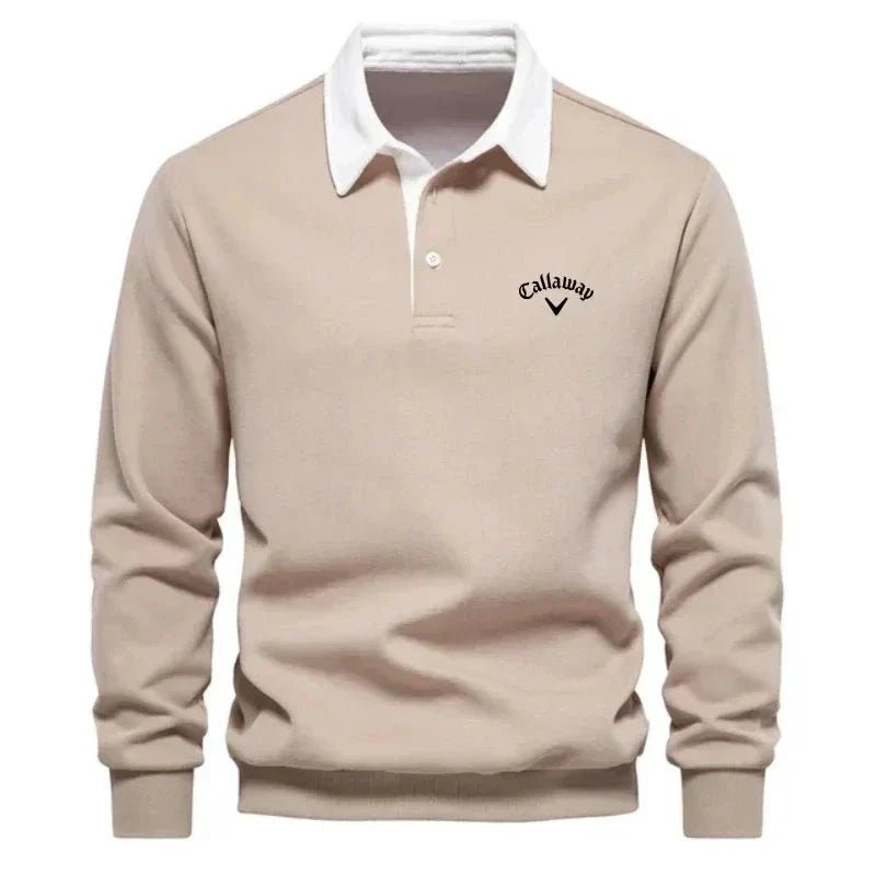 Pull en maille ajusté pour homme, en mélange de coton, avec col contrastant – respirant, idéal pour une tenue chic et décontractée