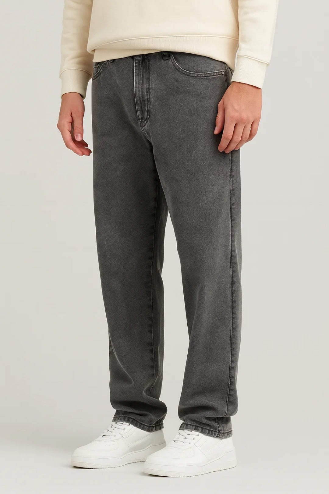 Men’s Wide Leg Jeans Five Pocket Relaxed Denim