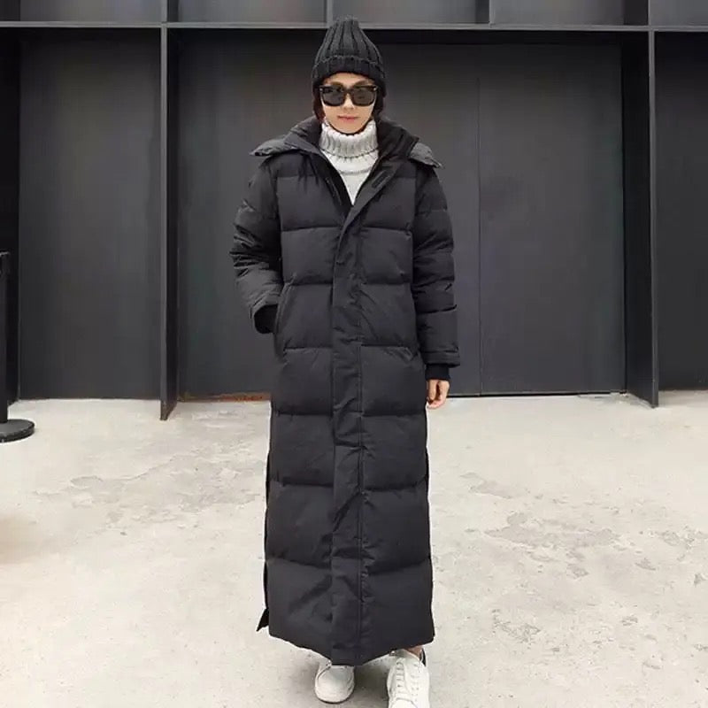 Women’s Hooded Maxi Puffer Winter Coat – Warm Longline Padded Layer for Everyday City Wear Travel Outdoor Walks and Cold-Weather Winter Styling