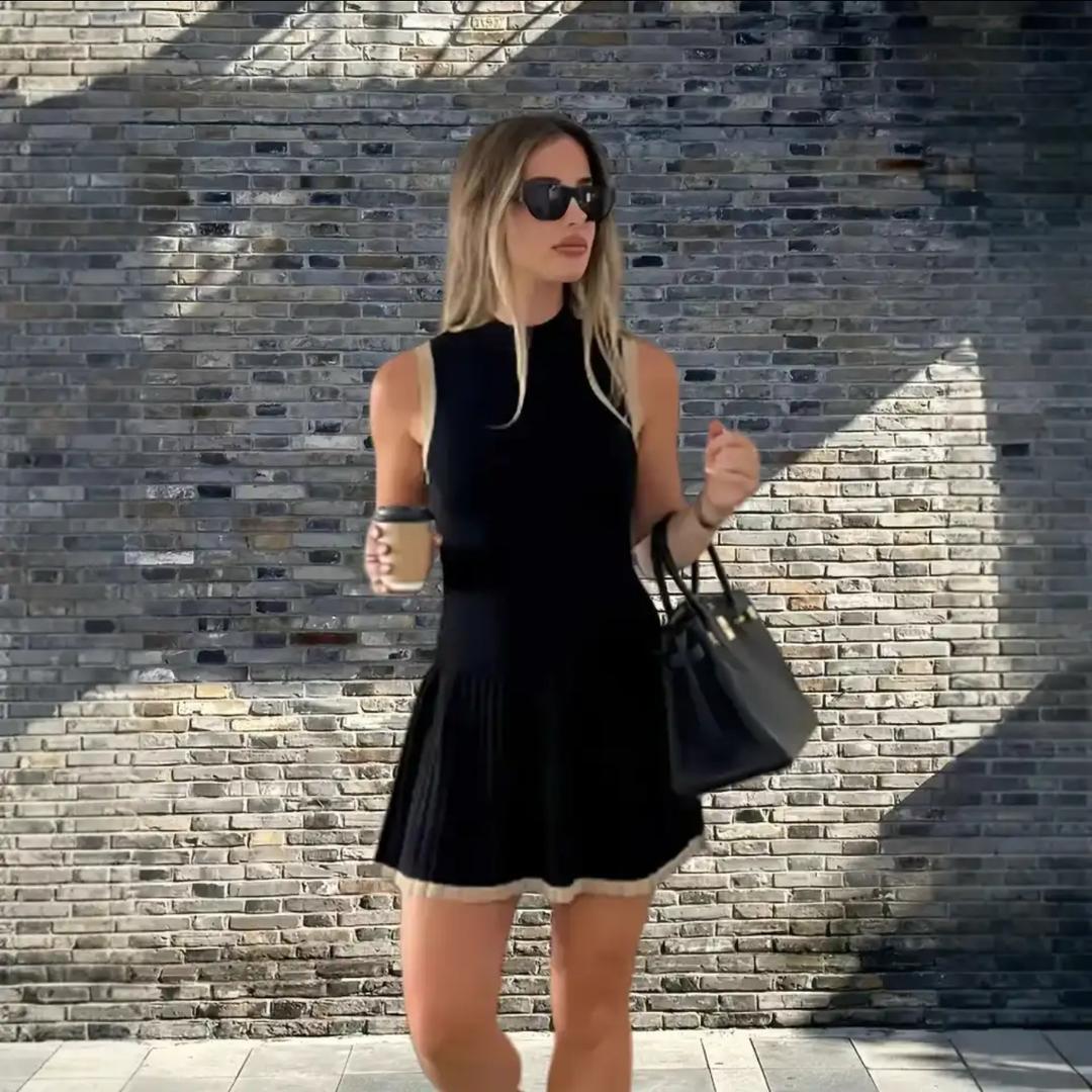 Women’s Sleeveless Knit Mini Dress Contemporary Elegance