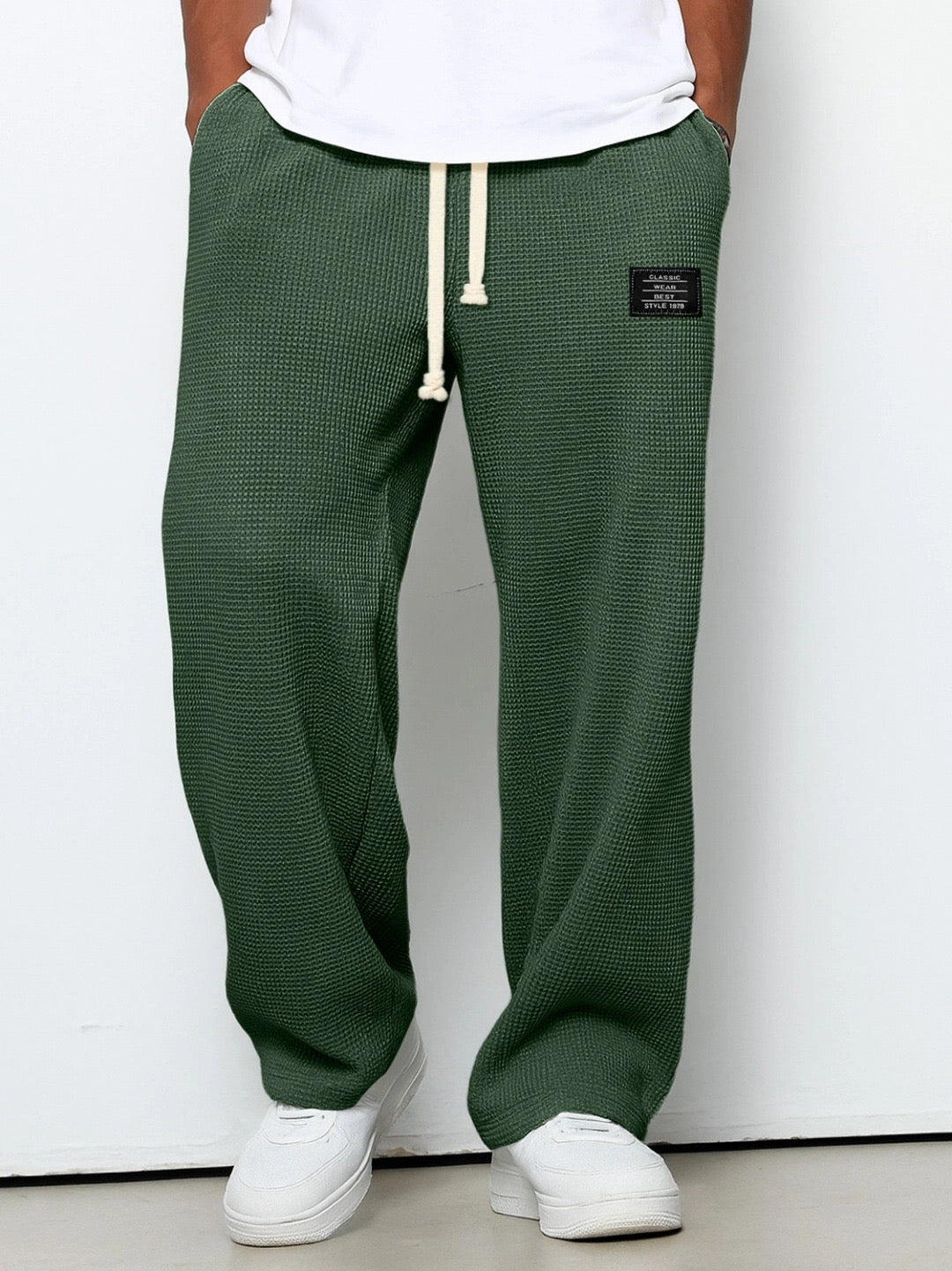 Pantaloni bărbați confortabili, croială lejeră, talie reglabilă, respirabili, pentru uz zilnic casual