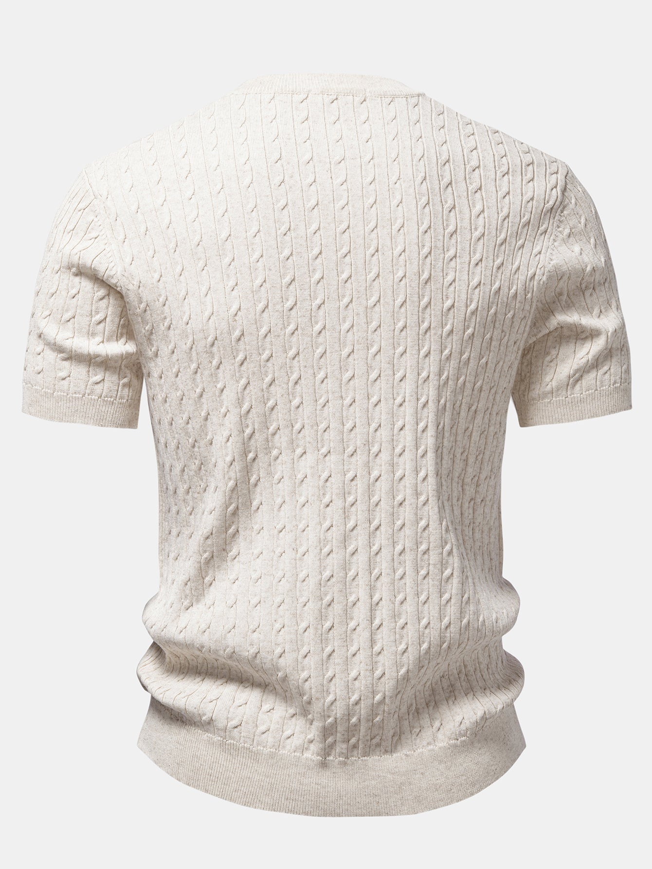 Pánská košile s copánkovým úpletem a knoflíky s kalhotami se zúženými nohavicemi – propracovaný smart casual komplet