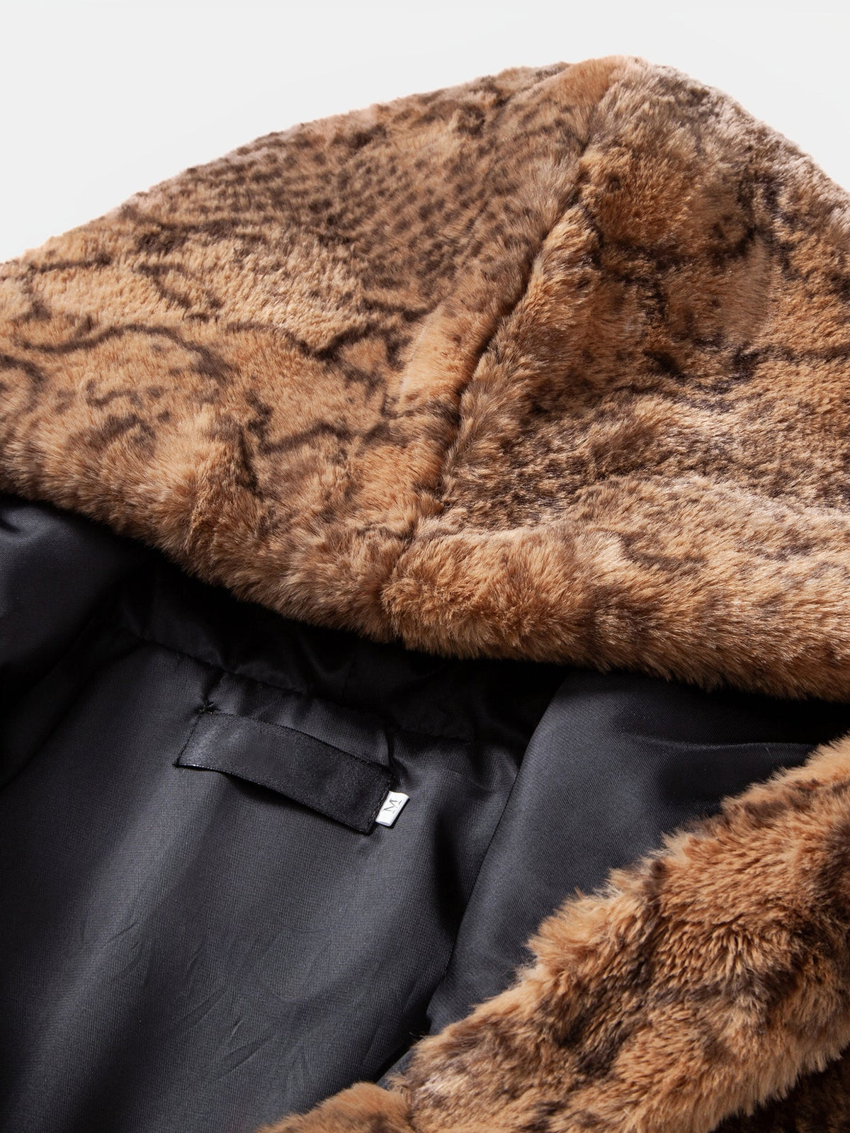 Gilet à capuche en fausse fourrure moelleuse pour homme, à texture imprimée – Doudoune sans manches d’hiver pour superposer les vêtements