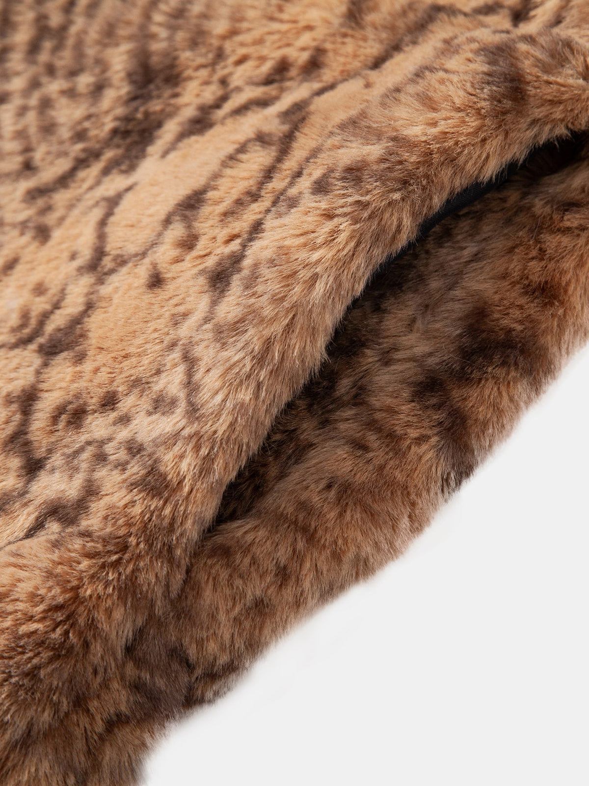Gilet à capuche en fausse fourrure moelleuse pour homme, à texture imprimée – Doudoune sans manches d’hiver pour superposer les vêtements