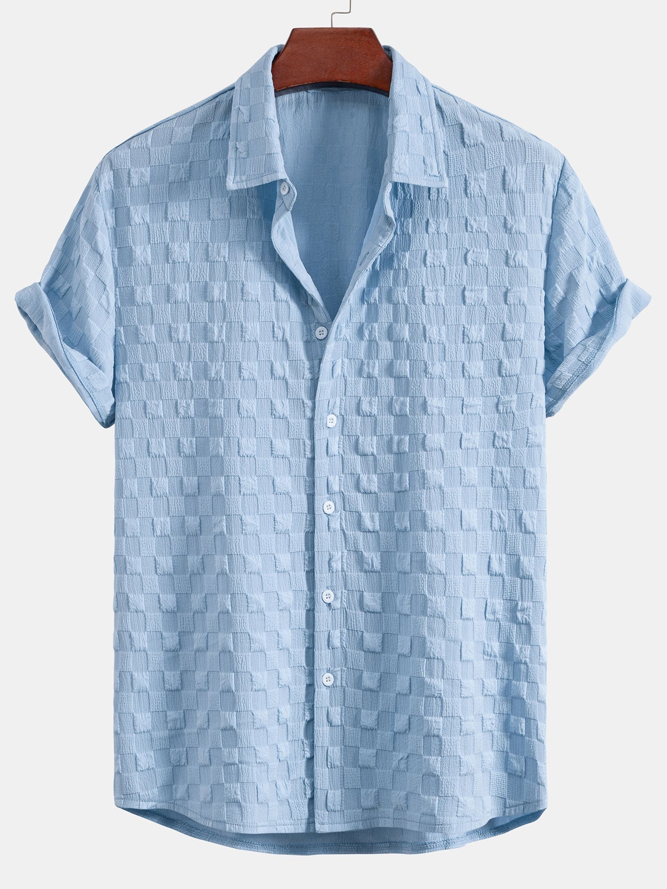 Men’s Textured Shirt and Shorts Co-Ord for Summer Travel and Weekend Wear