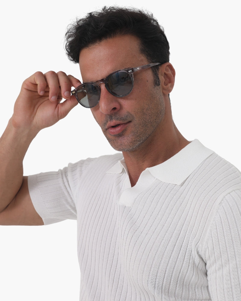 Gafas de sol polarizadas para hombre con montura redonda