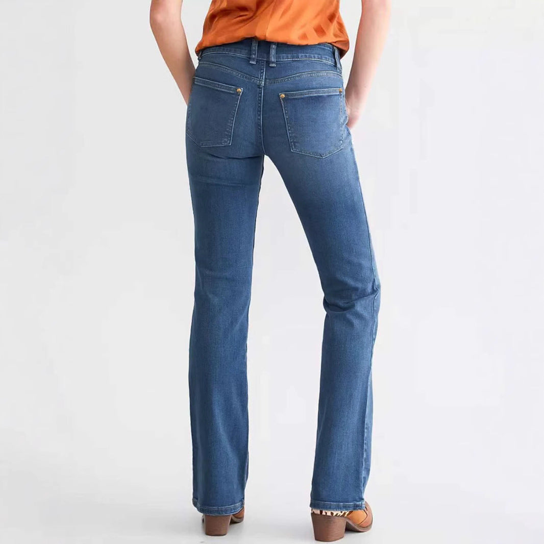 Women’s Stretch Bootcut Jeans – Slim Fit Everyday Denim for All-Season Wear