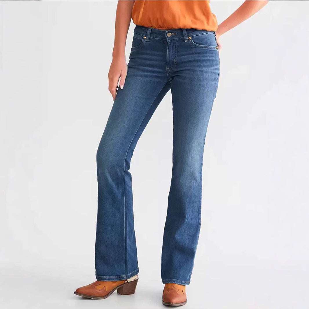 Women’s Stretch Bootcut Jeans – Slim Fit Everyday Denim for All-Season Wear