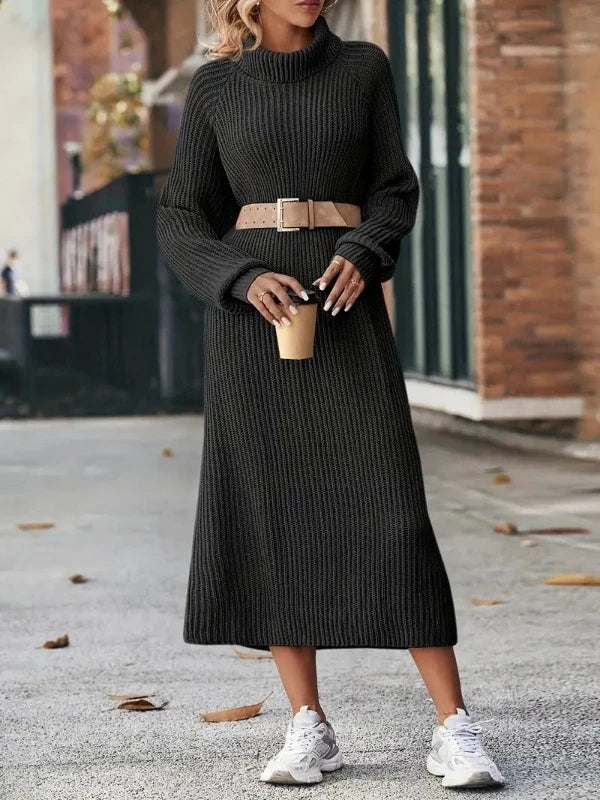 Women’s Knitted Dress – Elegant Comfortable Soft Fabric Flattering Silhouette Stylish Versatile Spring Outfit