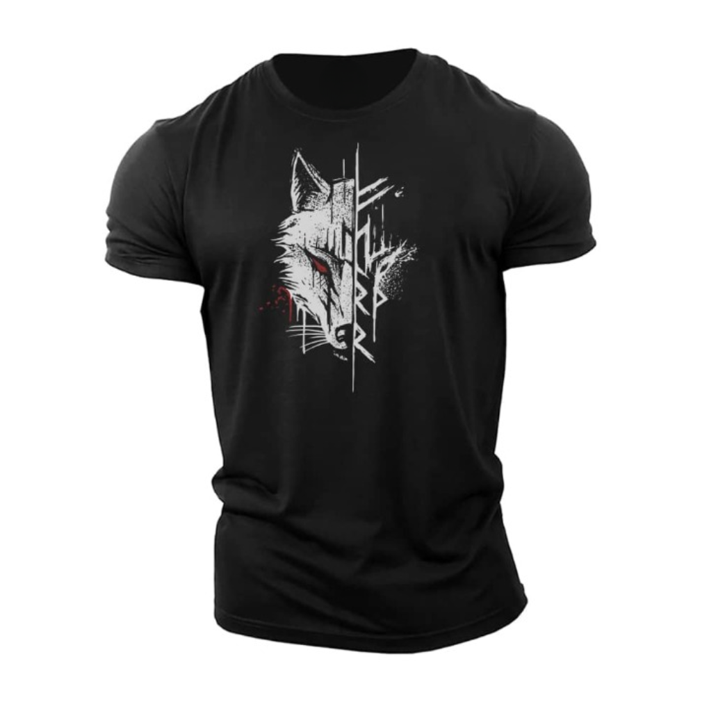 Ανδρικό βαμβακερό T-shirt με κοντό μανίκι και γραφικό τύπωμα