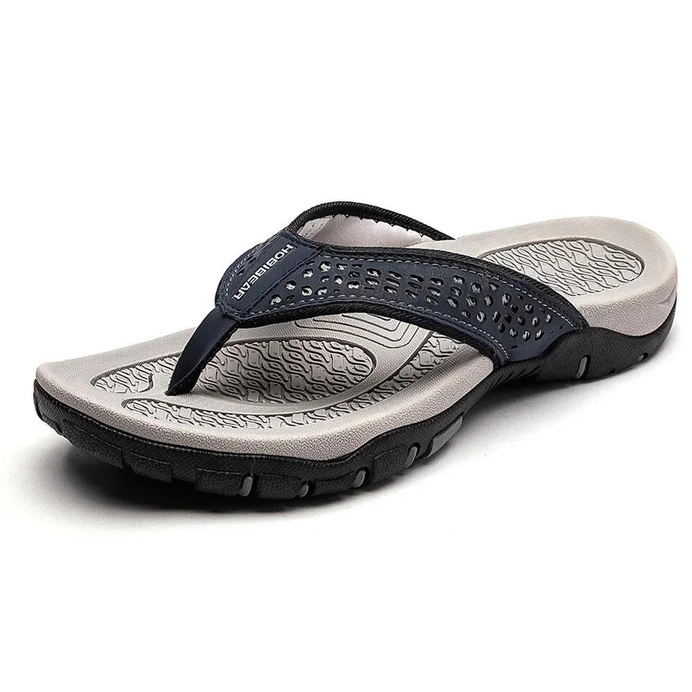 Men’s Outdoor Flip-Flops Cushioned Textured Summer Sandals