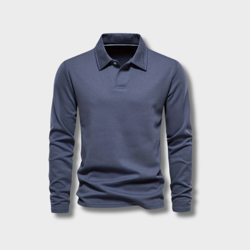 Tricou Polo Bărbați cu Mâneci Lungi, Moale, Confortabil, Croială Modernă, Casual, Elegant, pentru Uz Zilnic