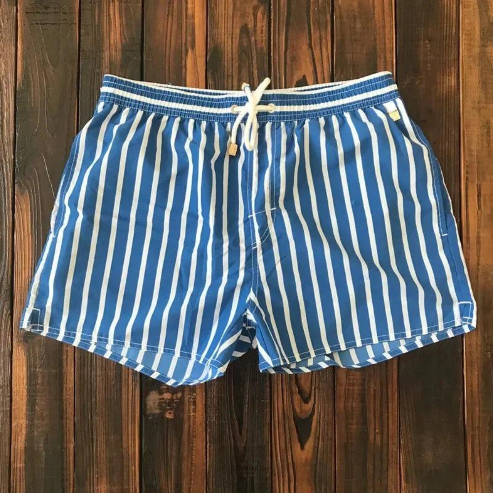 Short de bain imprimé à séchage rapide pour homme – vêtement de plage léger avec cordon de serrage pour la piscine et les vacances d’été