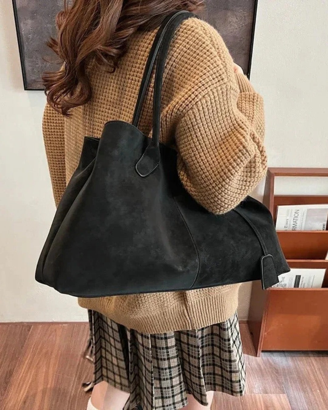 Women’s Structured Everyday Tote Bag Spacious Shoulder Handbag