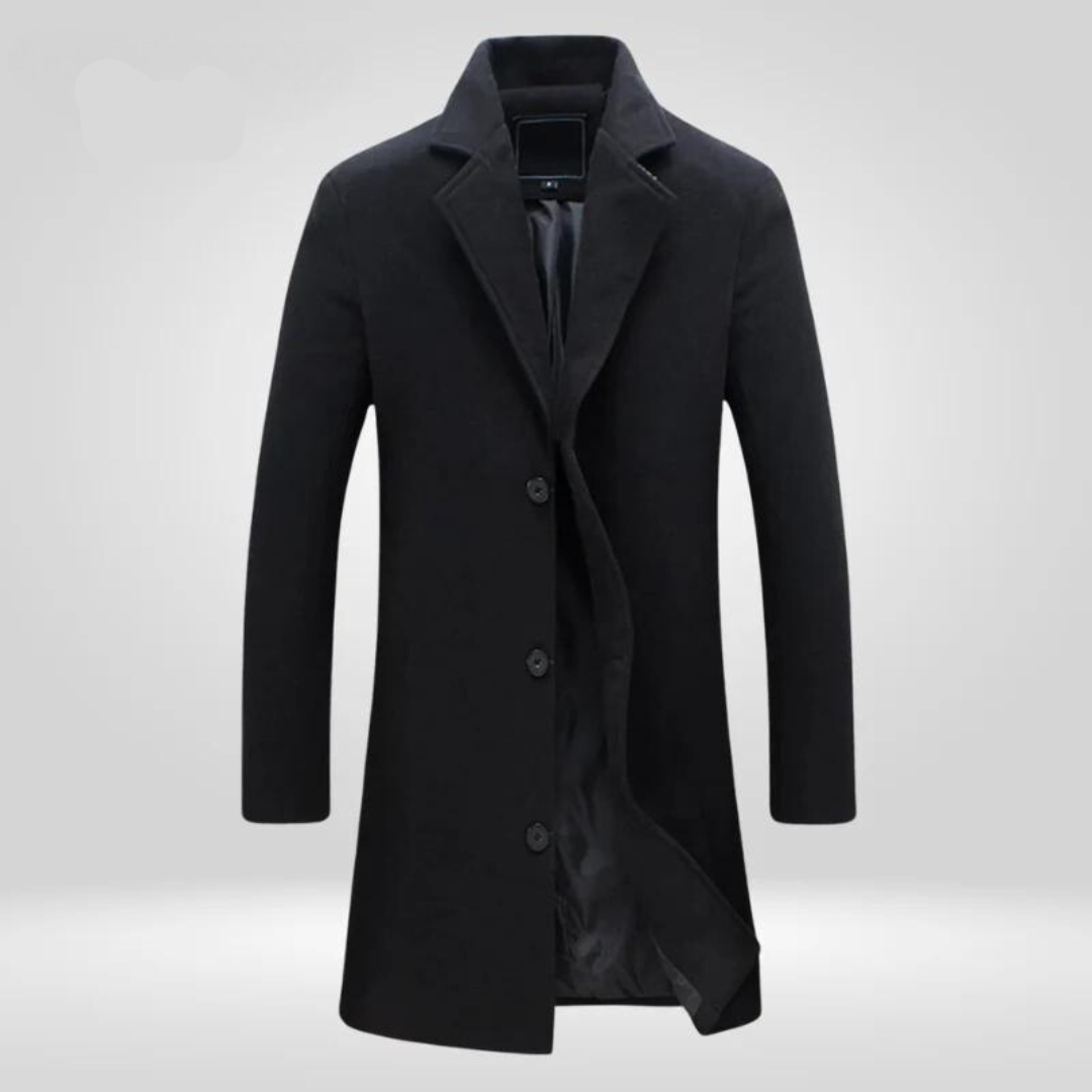 Cappotto invernale sartoriale da uomo – Classico modello lungo per un look elegante, da indossare ogni giorno o nelle occasioni formali durante la stagione fredda