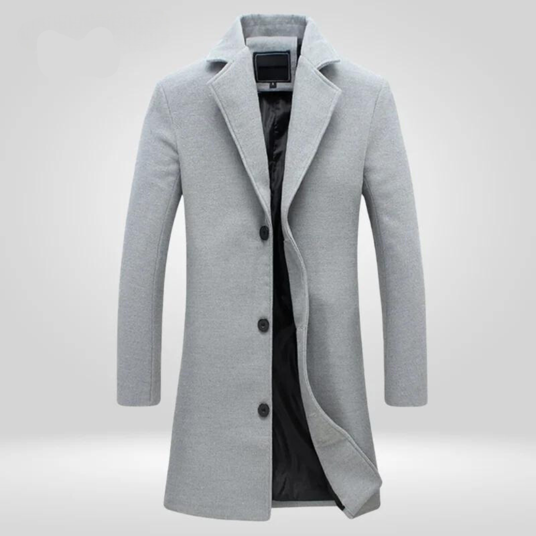 Cappotto invernale sartoriale da uomo – Classico modello lungo per un look elegante, da indossare ogni giorno o nelle occasioni formali durante la stagione fredda