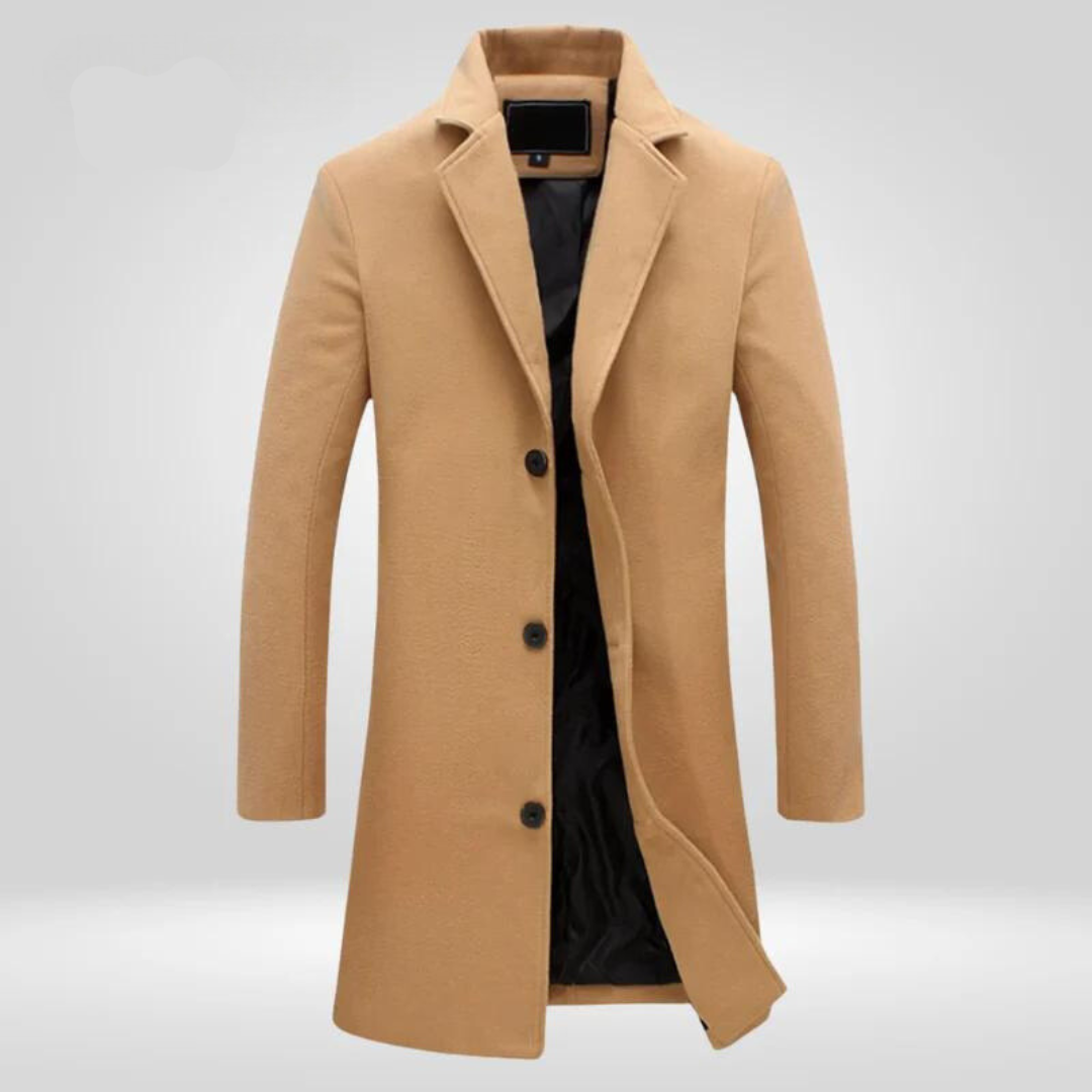 Cappotto invernale sartoriale da uomo – Classico modello lungo per un look elegante, da indossare ogni giorno o nelle occasioni formali durante la stagione fredda