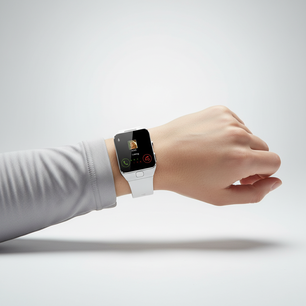 Herre rektangulært smartwatch – touchskærm med opkaldsfunktion til daglig og aktiv brug