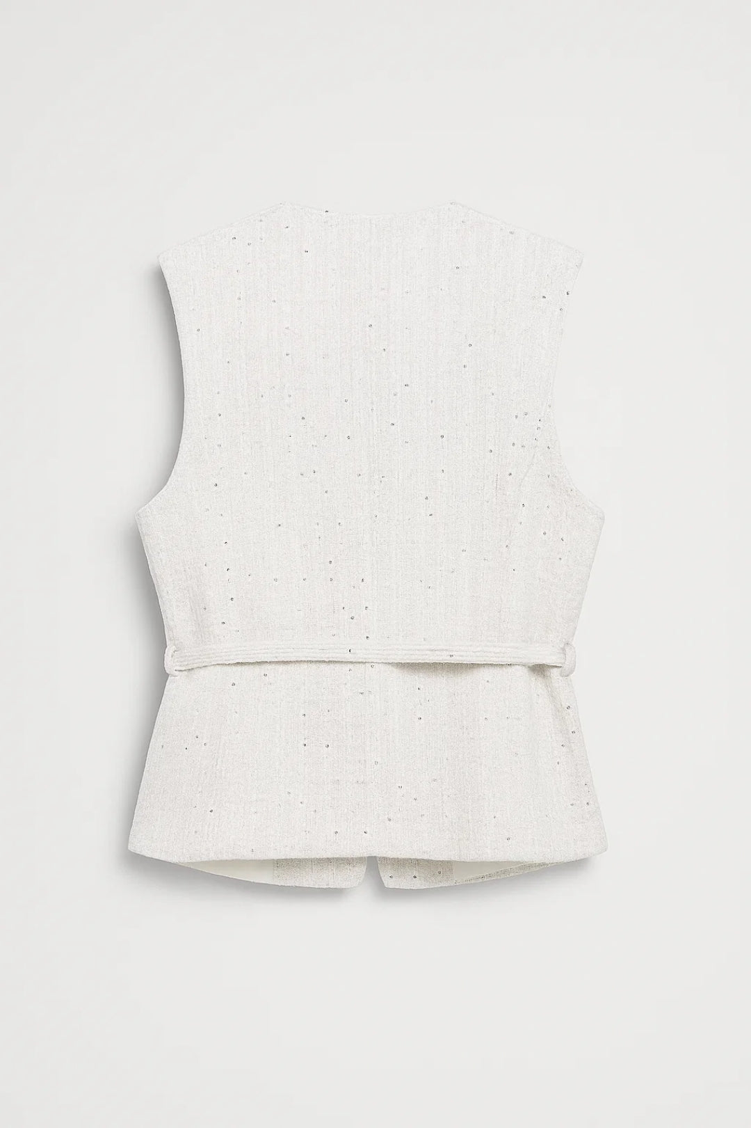 Gilet da donna strutturato con cintura e bottoni decorativi
