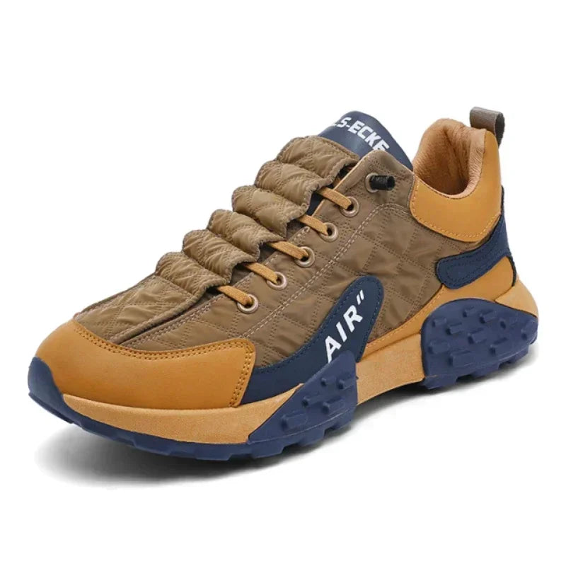 Męskie masywne sneakersy z teksturowaną podeszwą i panelowym miejskim designem