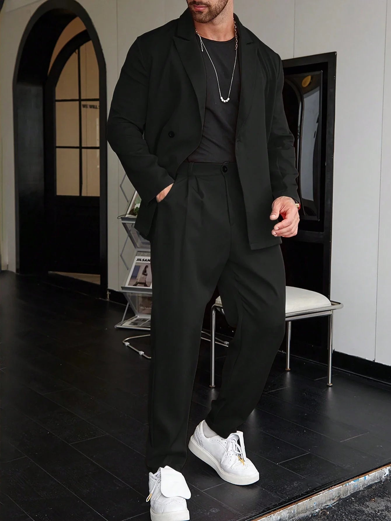 Herre Slim Fit To-delt Skræddersyet Business Suit Sæt