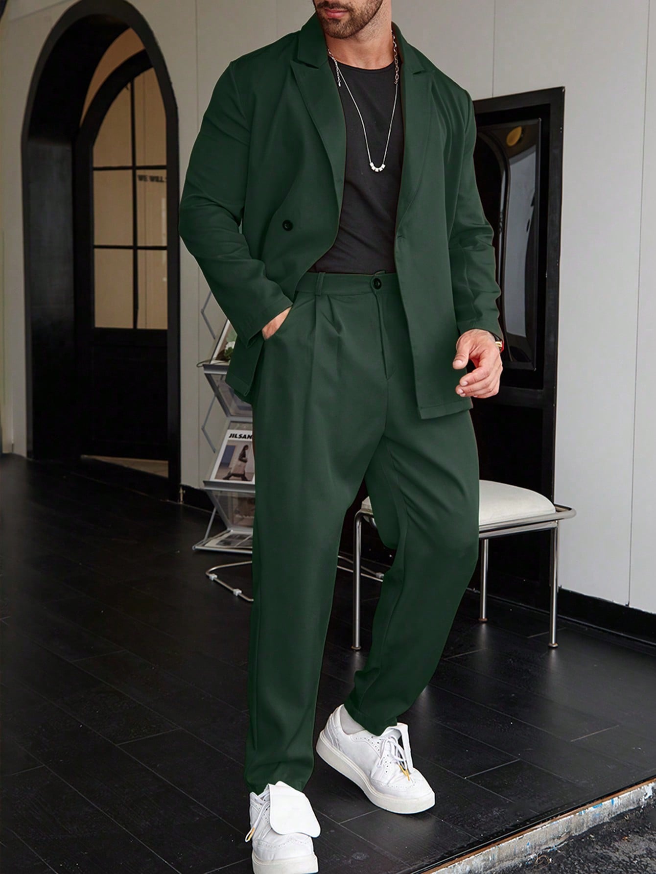 Herre Slim Fit To-delt Skræddersyet Business Suit Sæt