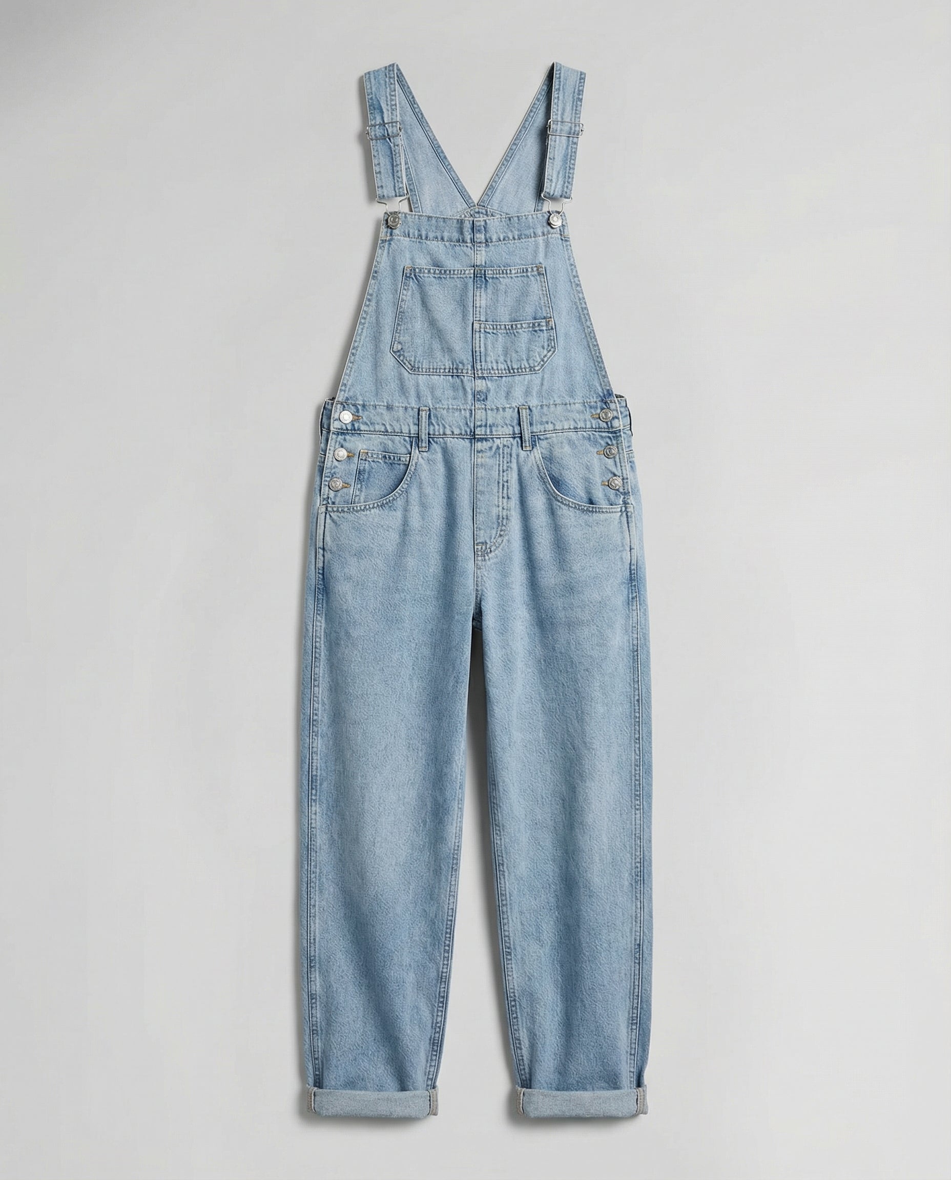 Afslappede denimsmækbukser til kvinder – praktiske overalls til afslappet hverdagslag-på-lag